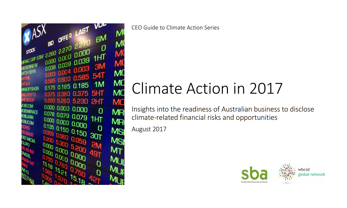 Climate action in 2017